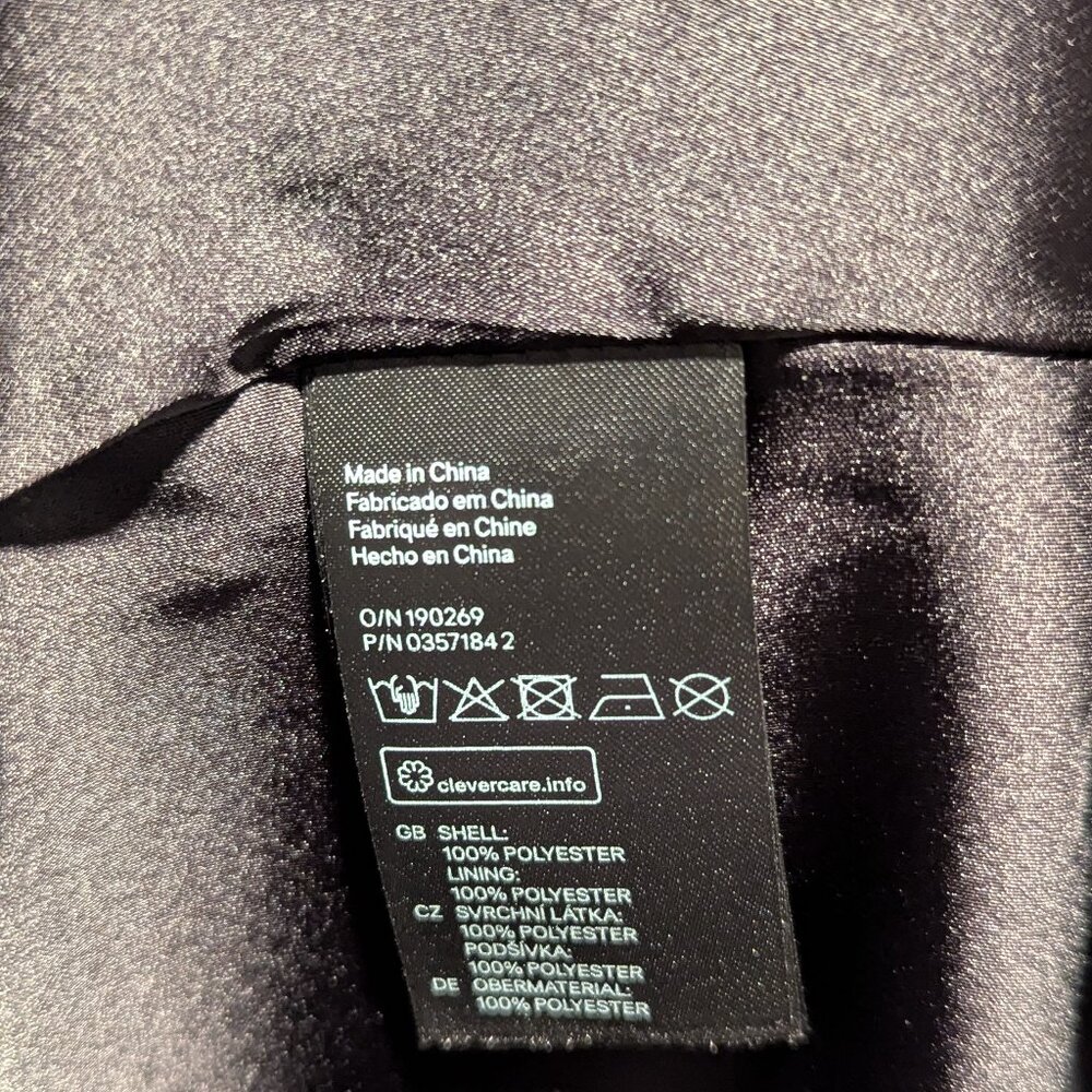 NWT H&M Studio Black Flowy Chiffon Maxi Dress Size 8 - Picture 8 of 9